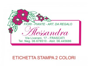 Etichette adesive per fioristi, fiorai e vivaisti grandi (mm 60x31) (cod.8G)